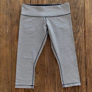 Lululemon Capri size 10.  NAVY/White checker